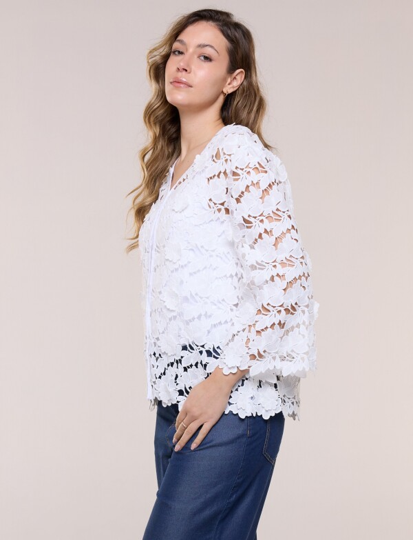 Chaqueta Encaje BLANCO