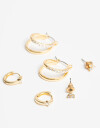 Aros Sets Cubic zirconia Set De Aros Cubic Zirconia - Dorado