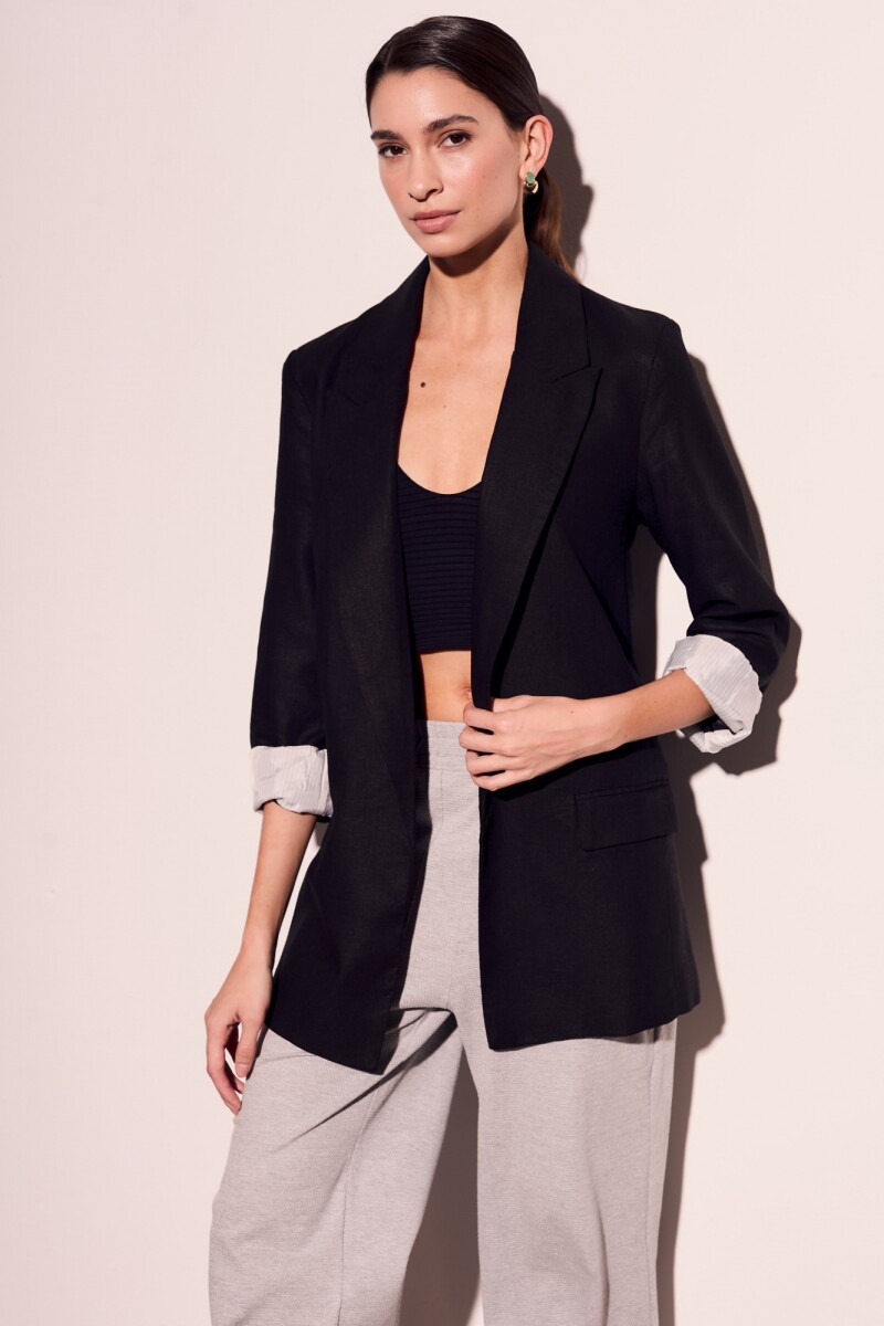 Blazer Lino - Negro 