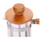Cafetera francesa de vidrio y madera 350 ml MADERA