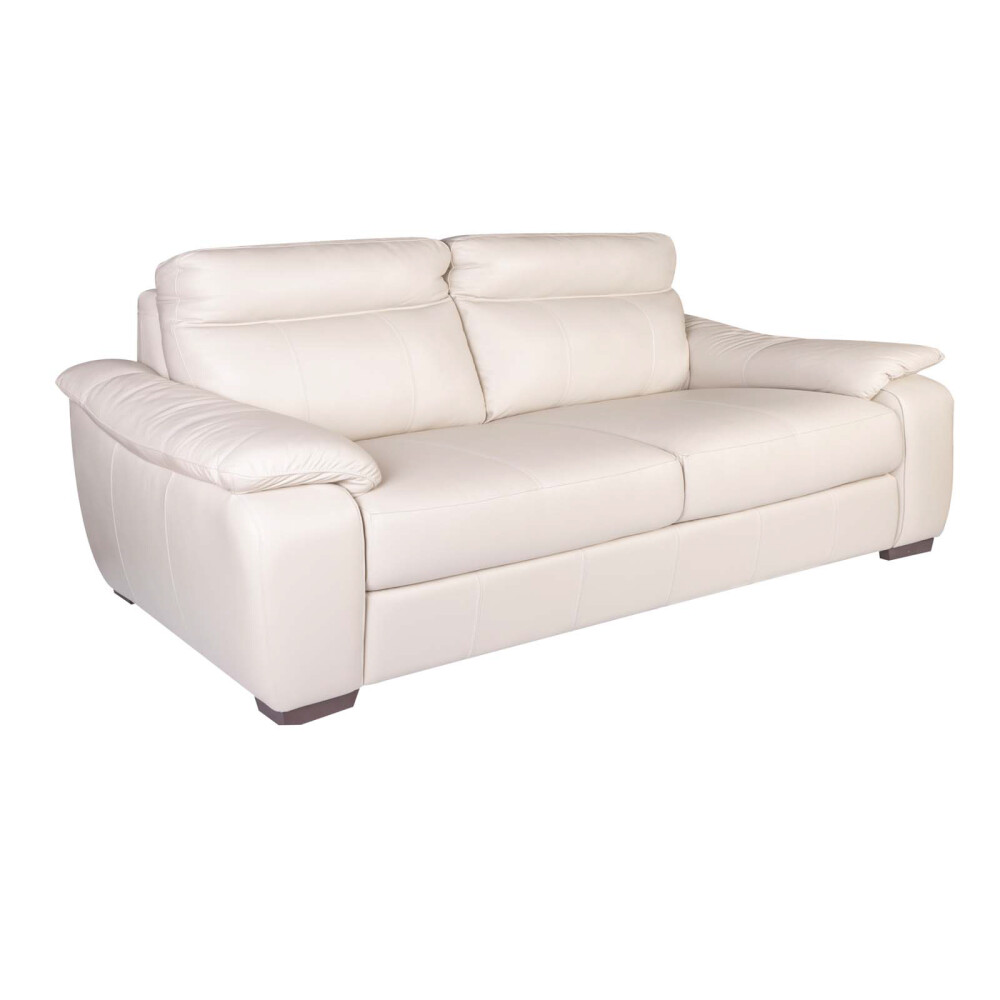 SOFA 3 CUERPOS CUERO-100-NATURAL NATURAL-BEIGE LAURENT MARFIL