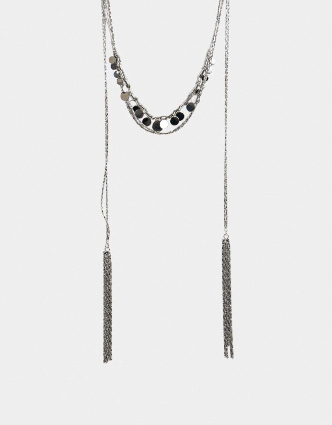 Collares Largos Espejos Collar Largo De Espejos - Plateado