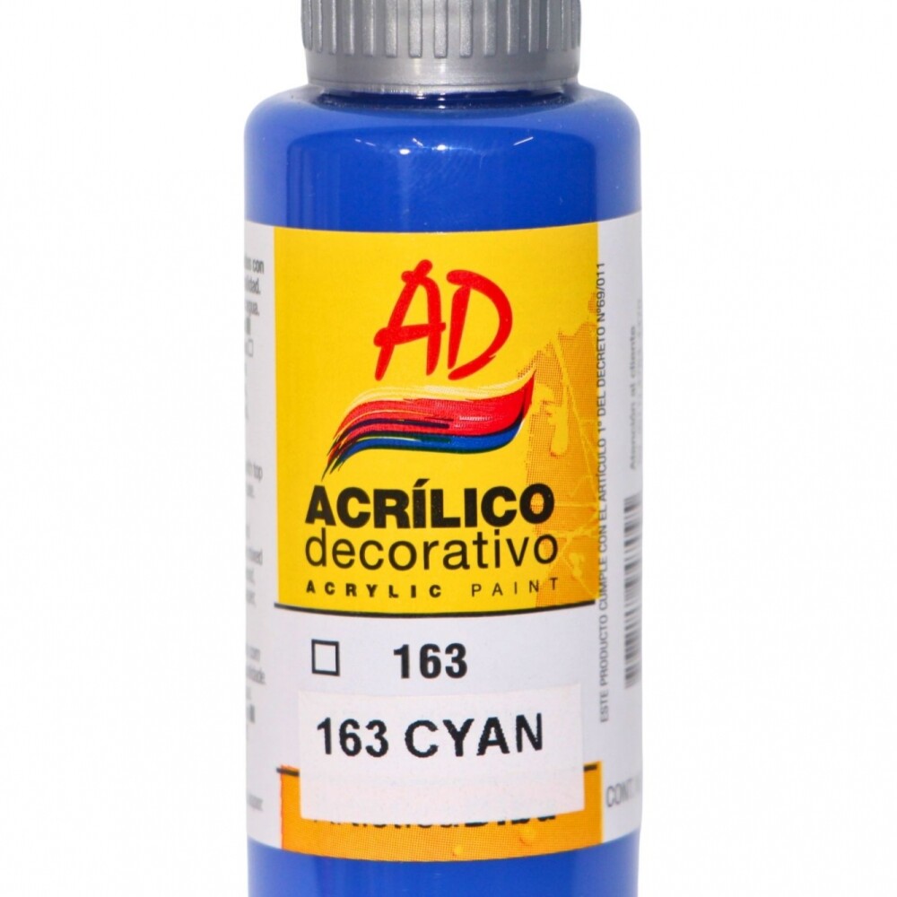 PINTURA ACRILICA ARTISTICA DIBU 60 ML. DIFERENTES COLORES COLOR CYAN 163