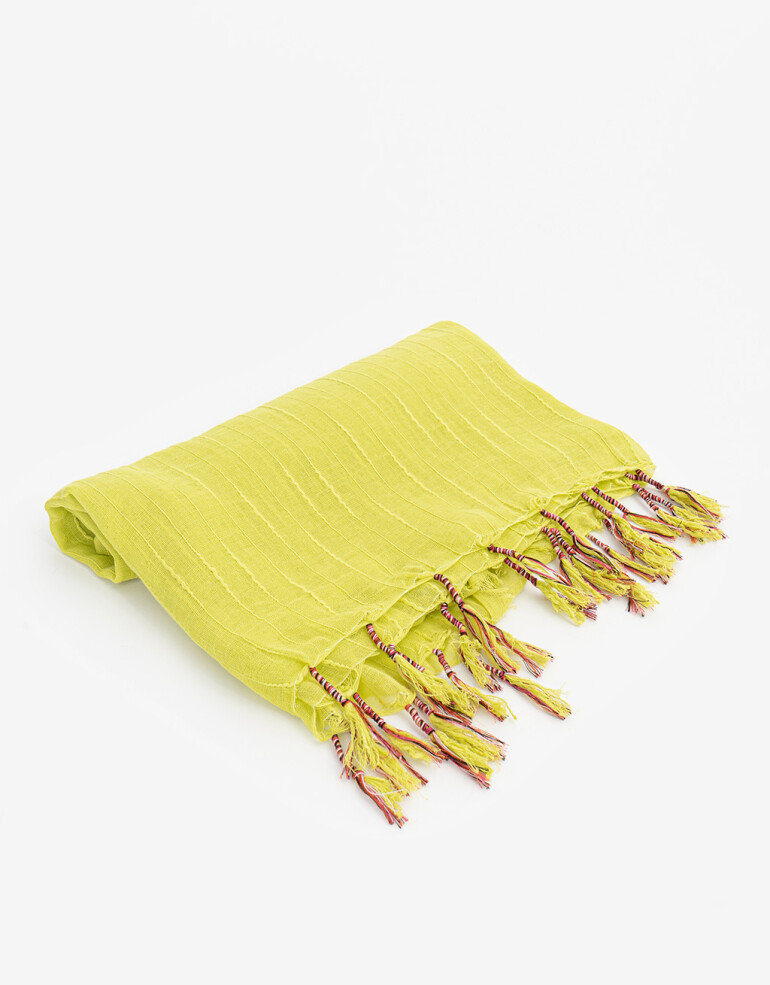 Pareos y lonas Pareo Xl Con Flecos - Verde Lima