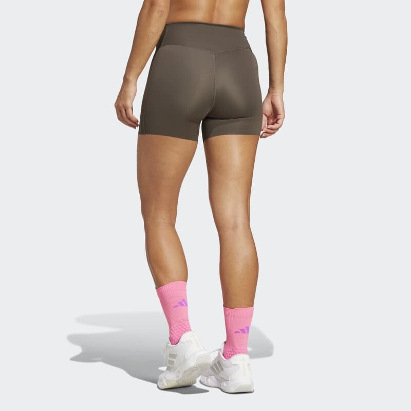 Calza Adidas Optime 4 Pulgadas Marrón