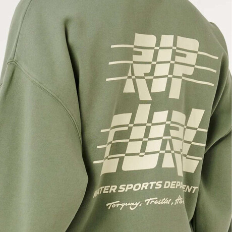 Buzo Rip Curl Sports Dept Drop Shoulder Crew Verde