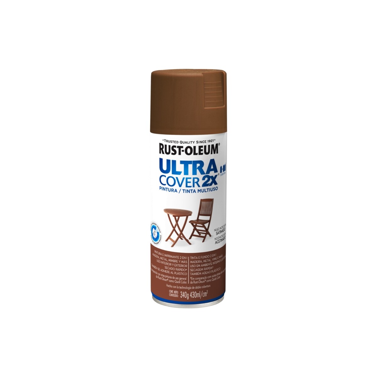 Ultra Cover 2X Pintura Multiuso Satinado - Nuez Moscada 