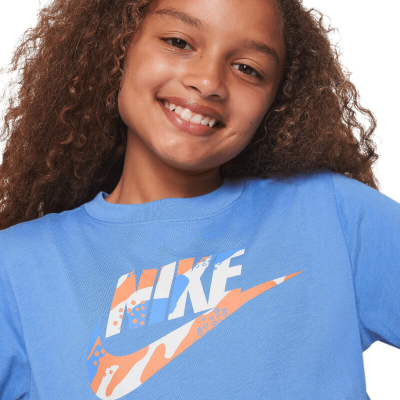 Remera Nike Sportswear Tee Club Seasonal Camo de Niños Azul