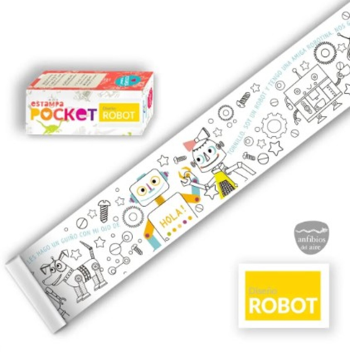 Pocket robot papel blanco - anfibios del aire 