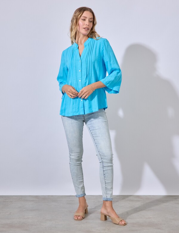 Blusa Algodon Bordado CELESTE