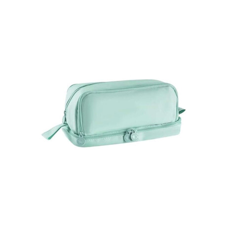 Cartuchera grande con asa y bolsillo inferior 21x12x9cm Verde