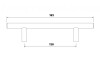 Tirador barral I-200 19.2 cm Blanco mate Tirador Barral I-200 19.2 Cm Blanco Mate