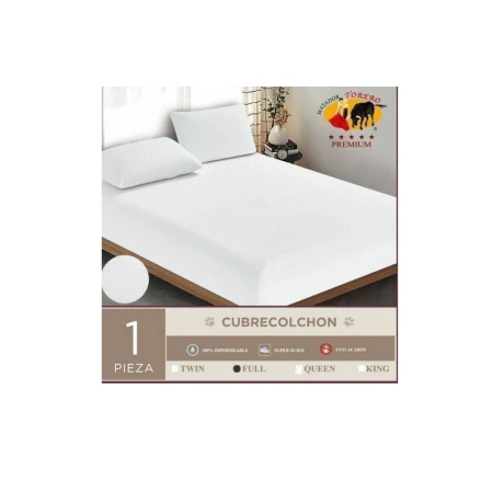 CUBRECOLCHON FULL 100% POLIESTER 2 PLAZAS CUBRECOLCHON FULL 100% POLIESTER 2 PLAZAS