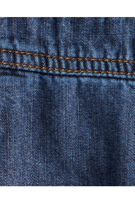 Enterito jean con forro a cuadros Enterito jean con forro a cuadros