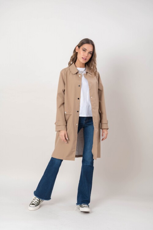 Trench impermeable Flotte Beige