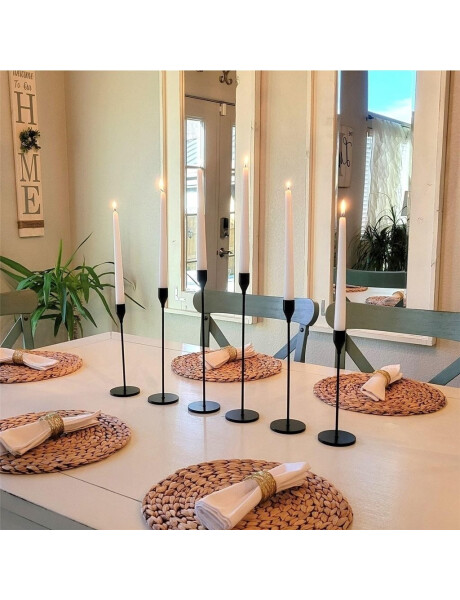 SET 3 CANDELABRO 8x23/28/33CM CON PUNTA NEGRA SET 3 CANDELABRO 8x23/28/33CM CON PUNTA NEGRA