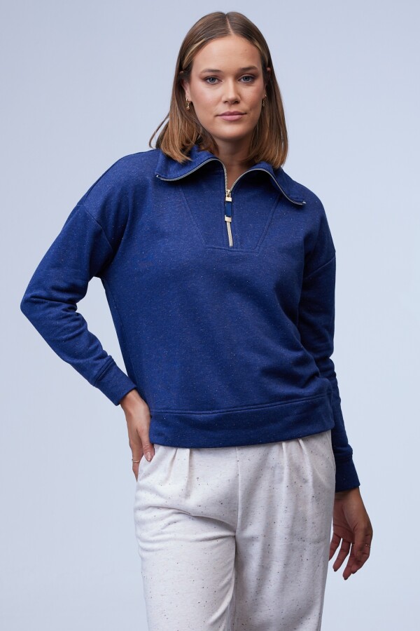 Buzo Sport Zip AZUL