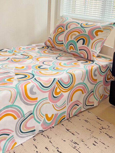 JUEGO DE SABANAS GEOMETRIC MULTICOLOR