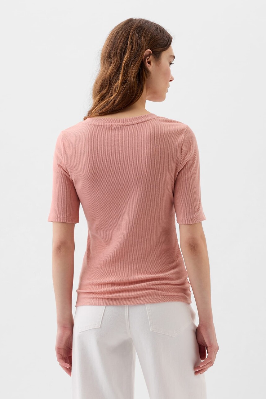 Remera Manga Corta Con Botones Mujer Pink Rosette 16-1518