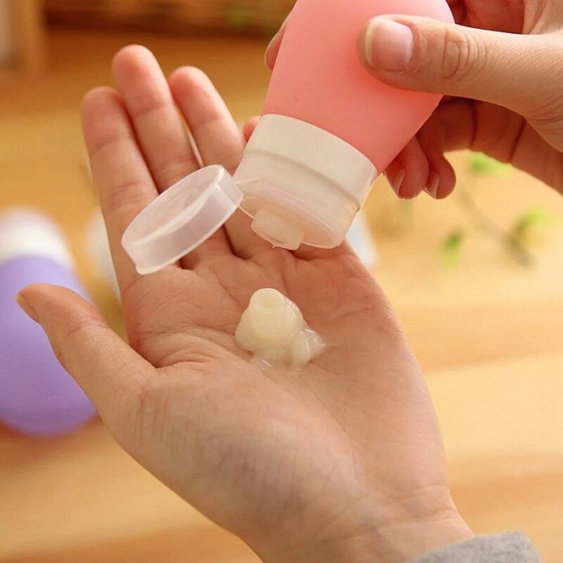 Botella de Viaje Silicona Shampoo 90ml rosa