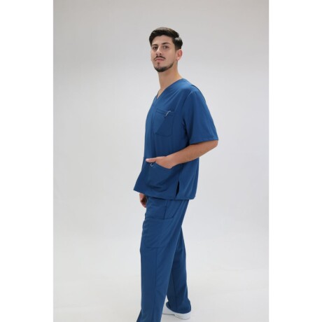 Set Médico Elastizado Unisex 2 Piezas Azul Piedra