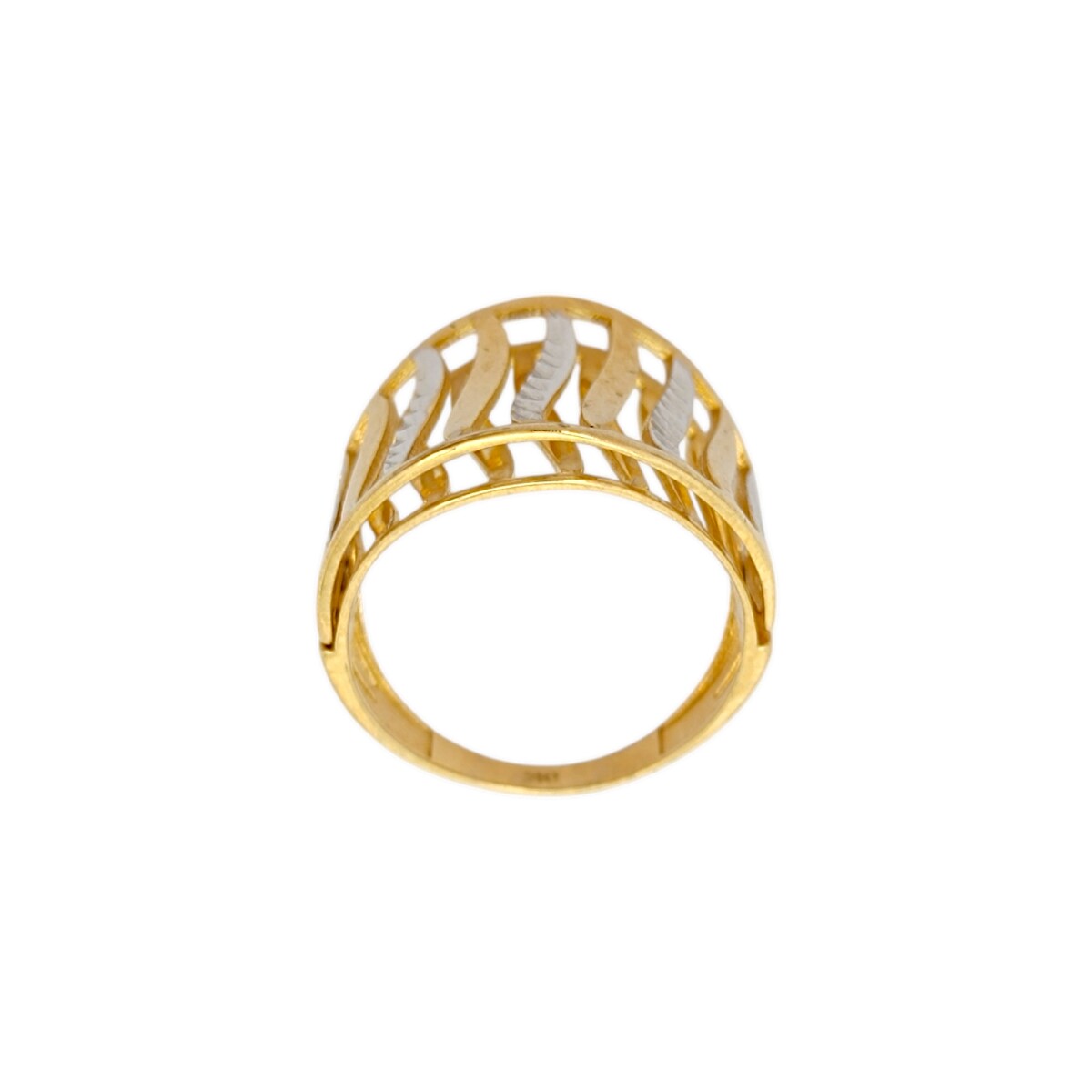 Anillo Hilos Facetados -Oro bajo-Sin piedra-AN8232 - sinpiedra 