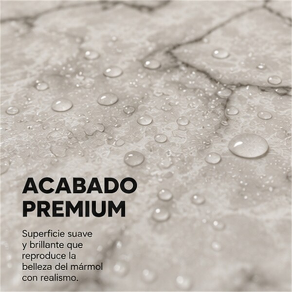 Pack x10 Placa PVC Símil Mármol 2,44x1,22m 3mm Resistente Mármol Gris 3