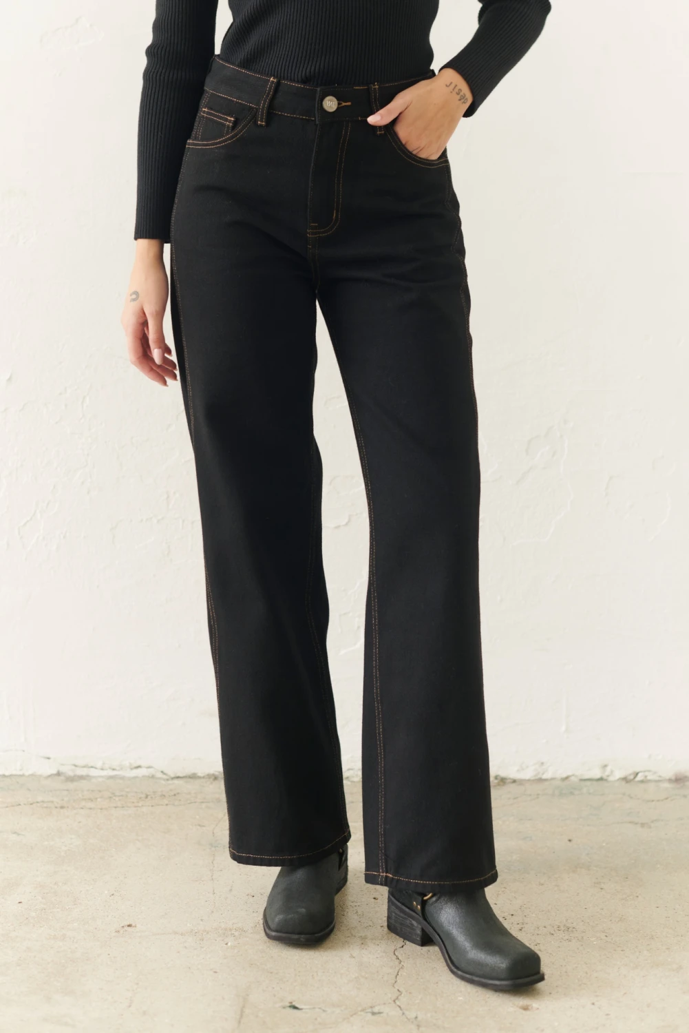 PANTALON ONDAS negro 5