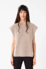 CHALECO TEJIDO Beige