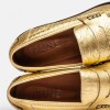 Mocasín Todd En Cuero Snake Print Metalizado
