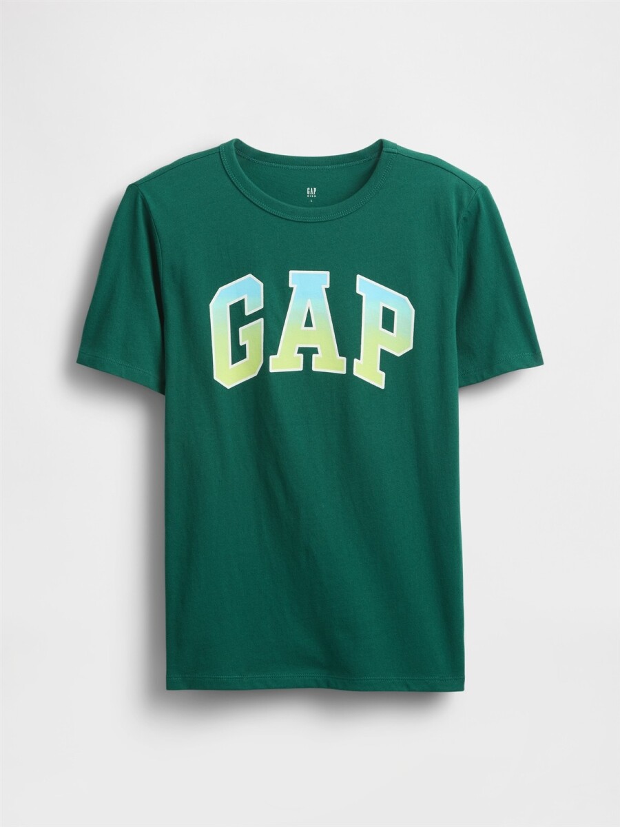Remera Logo Gap Niño - Rain Forest 19-5232 Tc 