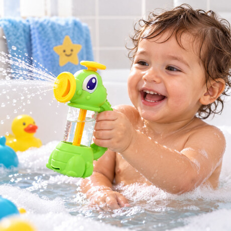 Juguete Baño Dragon Spray Rociador Agua Infantil Verde/amarillo