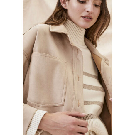 Sobrecamisa Gamuza Cuero Vegano Arena