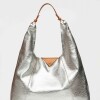 Bolso The Shopping en cuero graneado metalizado Metalizado