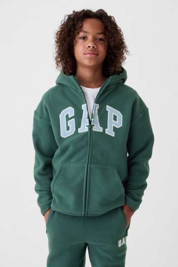 Canguro Polar Con Cierre Logo Gap Niño Moores Green