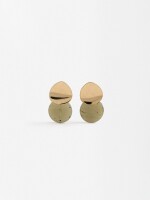 Pendientes Con Efecto Piedra blanco
