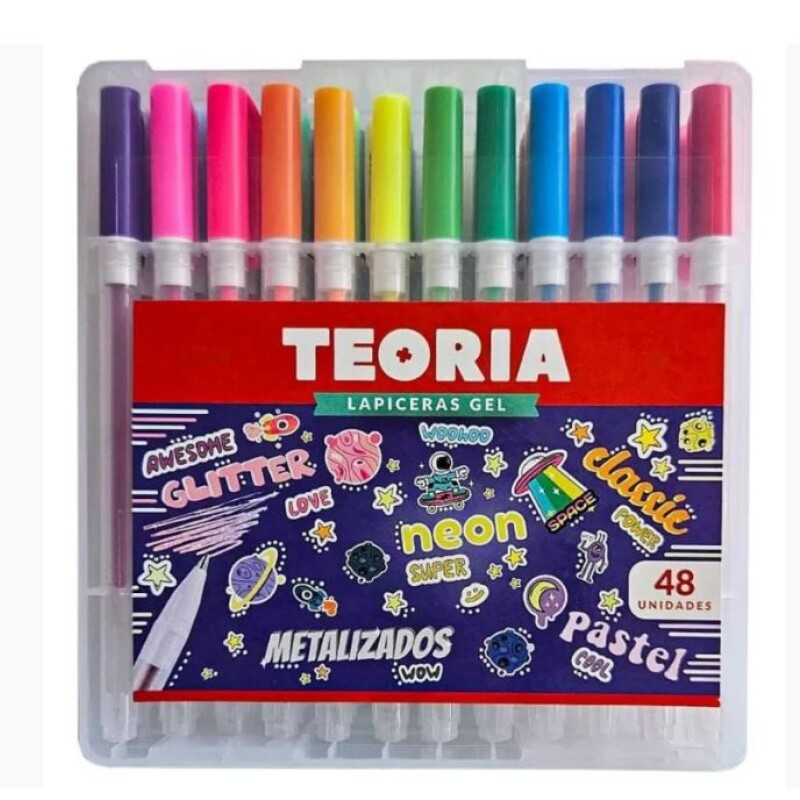 Bolígrafo Gel Estuche x48 Teoría+ LAPICERA GEL ESTUCHE X 48 TEORIA
