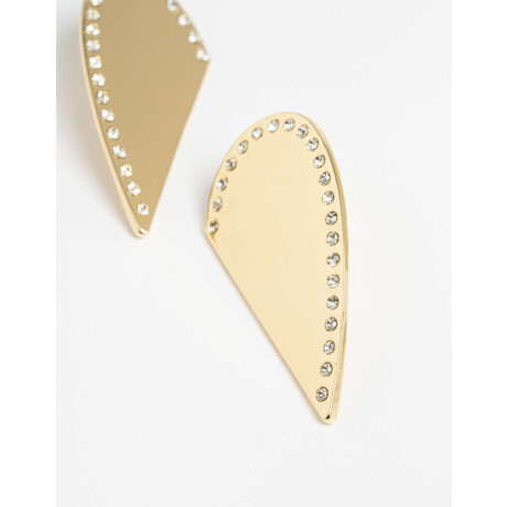 Aros Colgantes Cortos Metal Dorado