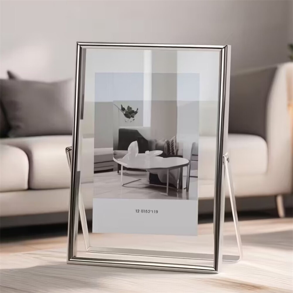 Portarretrato Vidrio/Metal Plateado 10 x 15 cm PORTARRETRATO VIDRIO/METAL GRUESO 10X15CM PLATEADO