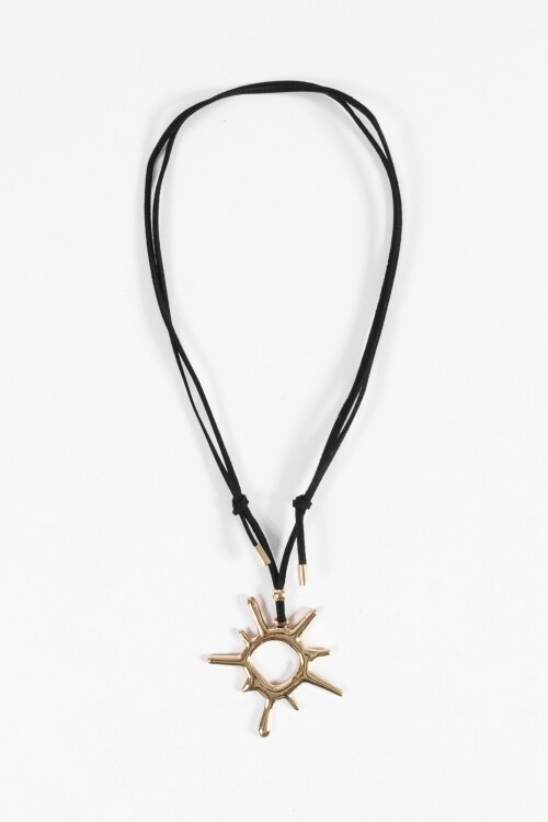 Collar cordón dije sol gotic dorado