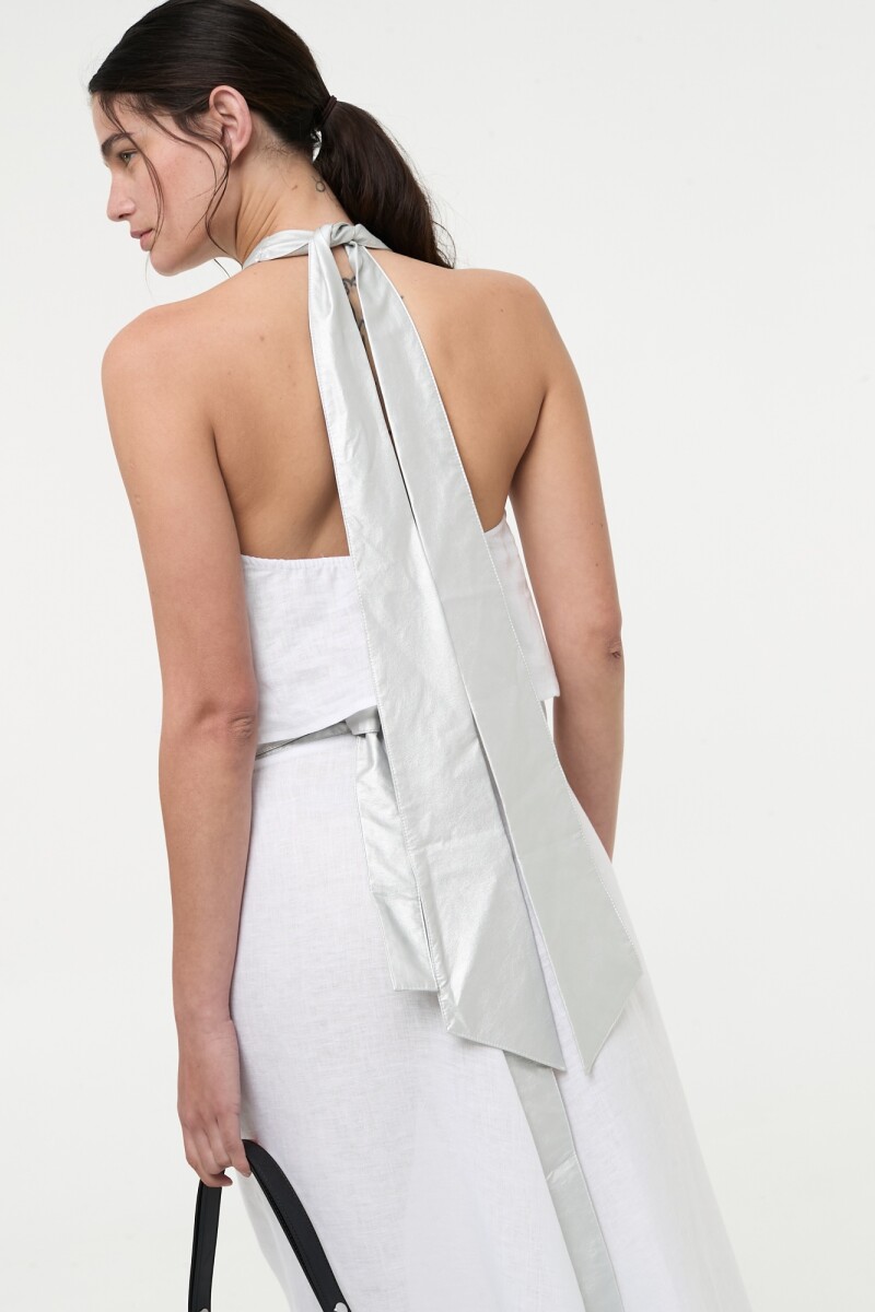 TOP HALTER Blanco