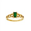 Anillo Solitario-Oro Bajo-Piedra Esmeralda-AN8151 conpiedra