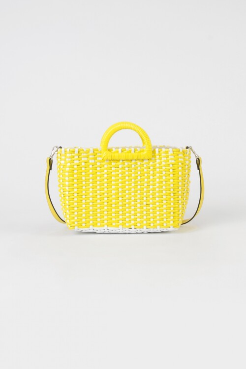 Tote con asa rígida amarillo