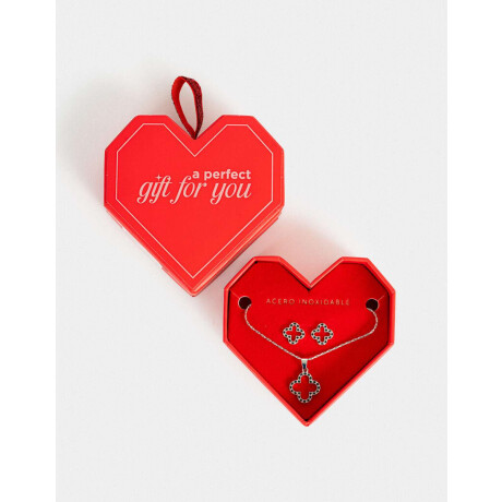 Set De Aros Pasantes Y Cadena Plateado