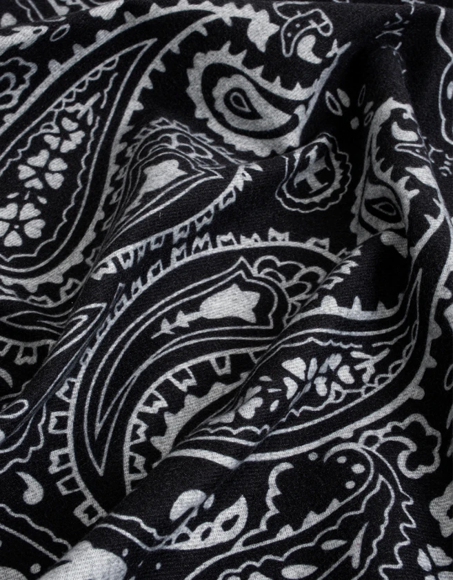 Pañuelos Raso Boho Pañuelo Paisley Negro - Negro