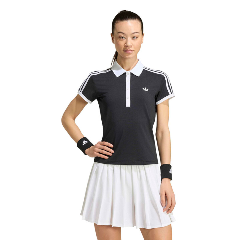 Remera de Mujer Adidas Polo Classic Negro - Blanco