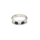 Anillo En Oro Blanco Con Brillantes Y Zafiros Anillo En Oro Blanco Con Brillantes Y Zafiros