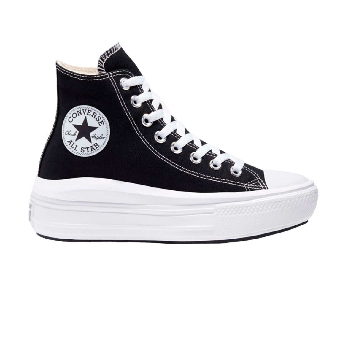 CHUCK TAYLOR ALL STAR MOVE HIGH TOP BLACK - Black/white 