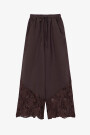 PANT LINO ENCAJE Marron