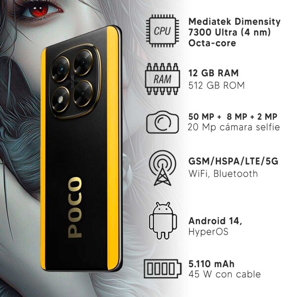 Xiaomi Poco X7 5g 12/512gb CEL XIAOMI POCO X7 12/512 5G NEGRO